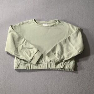 Mint green kids  Zara cropped banded sweatshirt size 8‎